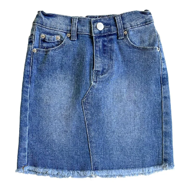 GIRLS Kinsley Medium Wash Denim Skirt linen skirt breathable