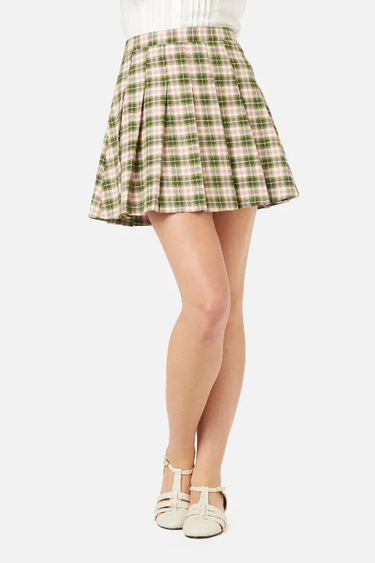 Hazel Check Skirt pencil skirt chic