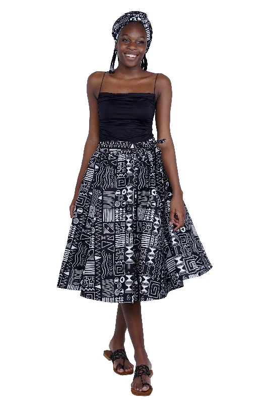 African Midi/Calf Length  Skirt satin skirt smooth