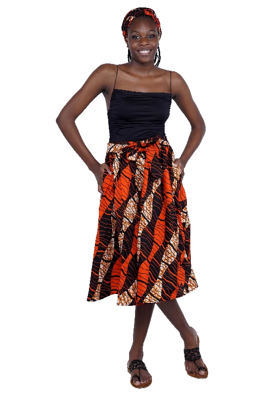 African Midi/Calf Length  Skirt wool skirt sturdy