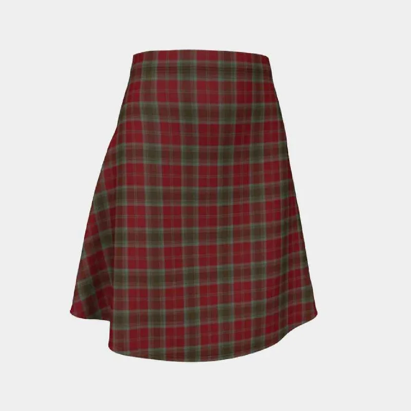 Lindsay Weathered Tartan Flared Skirt pencil skirt chic