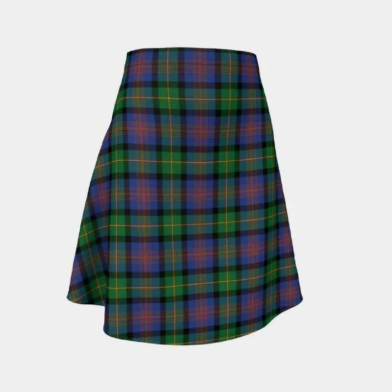 Logan Ancient Tartan Flared Skirt cashmere skirt fine