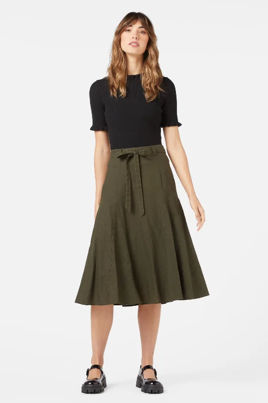 Loretta Midi Skirt cotton skirt soft