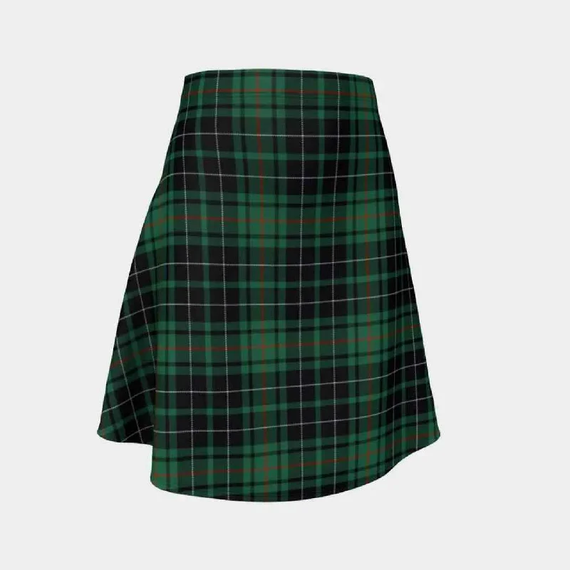 MacAulay Hunting Ancient Tartan Flared Skirt high slit skirt