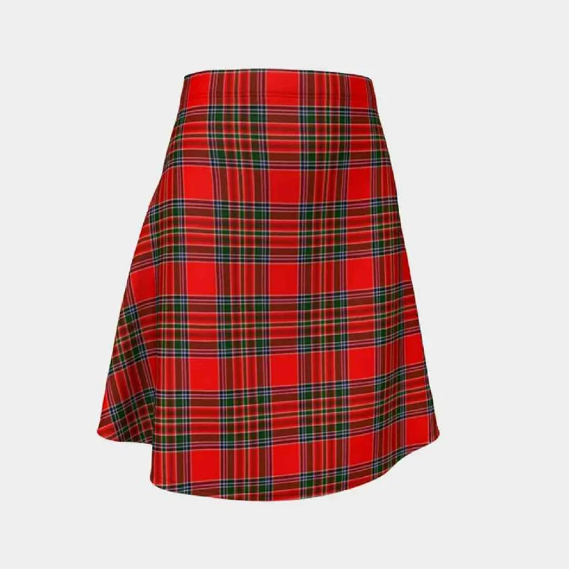 MacBean Modern Tartan Flared Skirt cashmere skirt plush