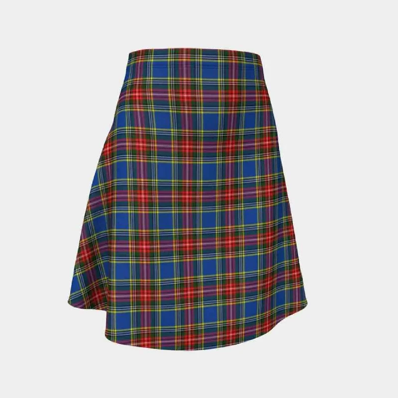 MacBeth Modern Tartan Flared Skirt chiffon skirt airy