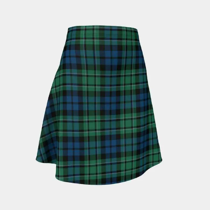 MacCallum Ancient Tartan Flared Skirt silk skirt luxurious