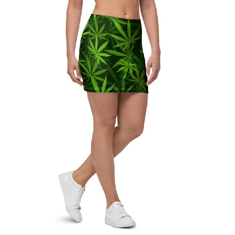 Reggae Leaf Rasta Mini Skirt lace skirt intricate