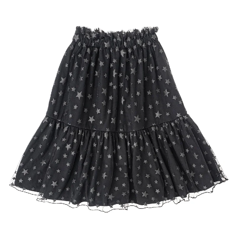 Tocoto Vintage Stars Tulle Midi Skirt vintage skirt charm